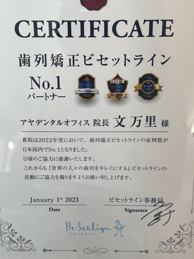 歯列矯正 ビセットライン（裏側矯正）